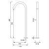 CEA Design FREE IDEAS Излив для раковины 42.5см., высокий, поворотный, цвет: нержавеющая сталь