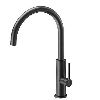 Newform Konbu Смеситель для кухни, на 1 отв., поворотный излив, цвет: gun metal
