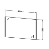 Duravit Xsquare Зеркало 130x3.3xh80см с LED подсветкой, подогревом, диммером