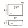 Omoikiri Omi 53-U/I Ultra Кухонная мойка 53x17,9x41,5см.,встраиваемая, цвет: светлое золото