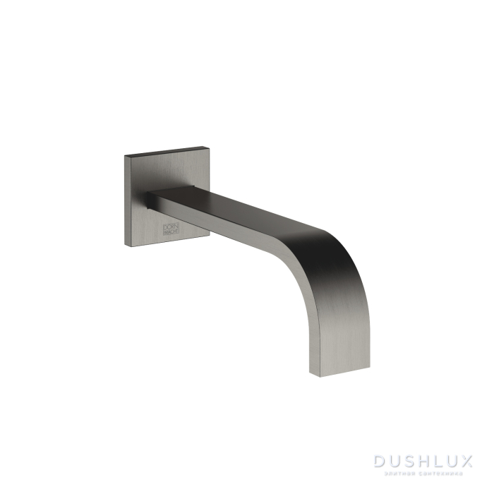 Фото Dornbracht MEM Излив для раковины 20см, настенный, цвет: Dark Platinum matt