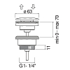 Nobili Донный клапан 1/4", push-open, цвет: красное золото