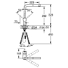 Grohe Minta Смеситель для раковины, на 1 отв, с выдвижным изливом, цвет: хром