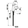 Laufen Val Смеситель для раковины, 1 отв., Eco+, цвет: хром