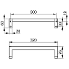 Keuco Edition 90 Square Поручень 30см., подвесной, цвет: хром