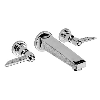 Nicolazzi Liberty Смеситель для раковины настенный, на 3 отв, излив: 177мм, цвет:  хром