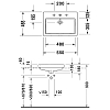 Duravit Vero Раковина 55x46.5 см, встраиваемая, 1 отв., с переливом, цвет: белый