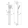 Newform Shower set Душевой гарнитур: штанга, ручной душ из ABS, шланг 150 см, цвет: хром