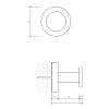 Decor Walther Basic HAK4 Крючок, подвесной, цвет: хром