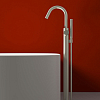 Ideal Standard Joy Смеситель для ванны, напольный, с ручным душем, цвет: PVD Silver Storm (Серебряный Шторм)