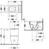 Duravit Me by Starck Унитаз-моноблок 37x65см., слив универсальный, с креплениями, цвет: белый