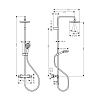 Hansgrohe Vernis Blend Душевая стойка с верхним душем 200 1jet с термостатом, для душа, EcoSmart, цвет: хром