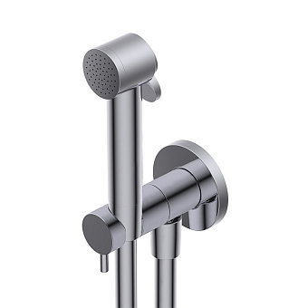 Ritmonio Diametro35 Гигиенический душ с лейкой и шлангом 80см., цвет: Brushed steel