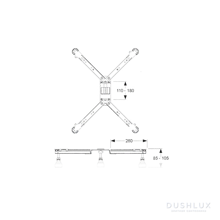 Villeroy&Boch Ножки для душевого поддона 25х50х5см., U82990000, купить ...