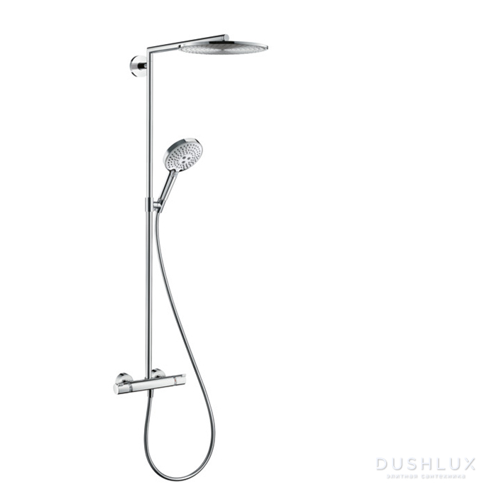 Фото Hansgrohe Raindance S Душевая система Showerpipe: верх.душ 300 1jet, ручн.душ, шланг, термостат, цвет: хром