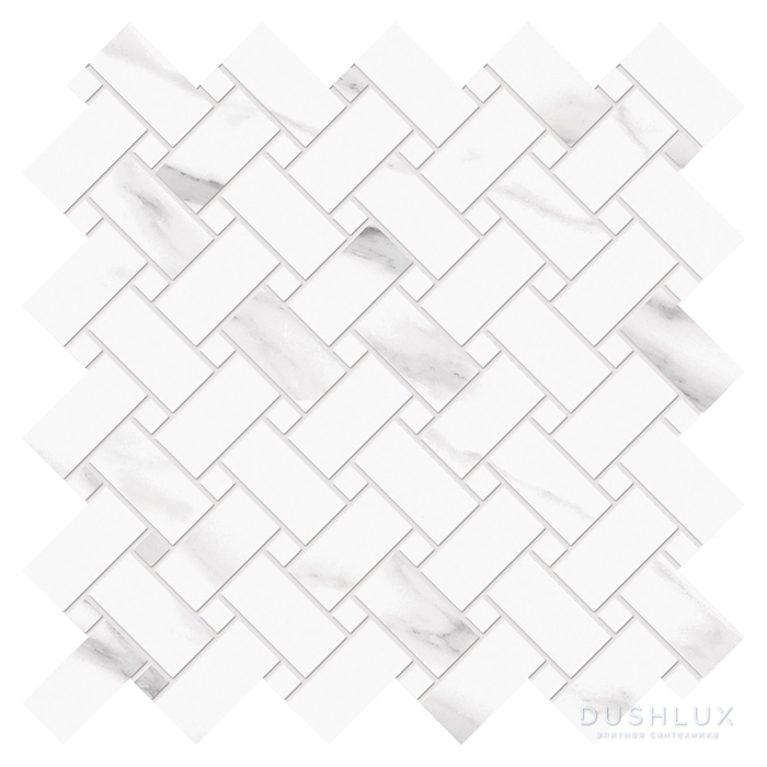 Фото Emilceramica Tele DI Marmo Керамогранит 30x30x0,95см, настенная, глазурованный, цвет: Intreci Statuario Michelangelo Naturale