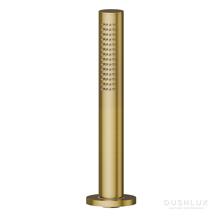 Фото Newform Haka Душевой гарнитур: ручной душ со шлангом, на борт ванны, цвет: PVD brushed gold