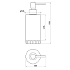 Newform Ionika supreme accessori Настольный дозатор для мыла, черный мрамор, цвет: PVD brushed copper bronze