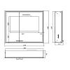 EMCO Prestige2 Зеркальный шкаф 66x81.5см., встраиваемый, LED-подсветка, 2 двери, 2 полки, розетка, правый, с EMCO light system