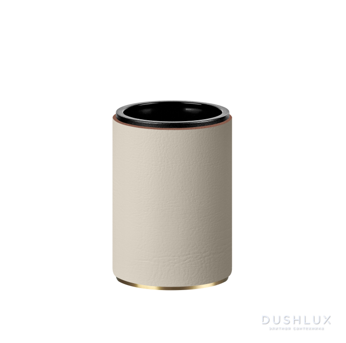 ADJ Стакан для зубных щеток, D7xH10 см., цвет:gold/панна котта