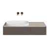 Kerama Marazzi Magica Тумба 115.4х48.5х22см., подвесная, 2 ящика, цвет: вечерний серый матовый