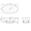 Bette Eve Oval Ванна 180х100х45см., отдельностоящая, с BetteGlasur ® Plus, цвет: белый