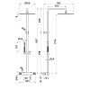 Newform Set doccia Душевая стойка с верхним душем 30см., ручным душем, цвет: PVD Br. Copper Bronze