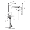 Hansgrohe Metropol Смеситель для раковины 110, на 1 отв, с донным клапаном, излив 135мм, цвет: белый матовый