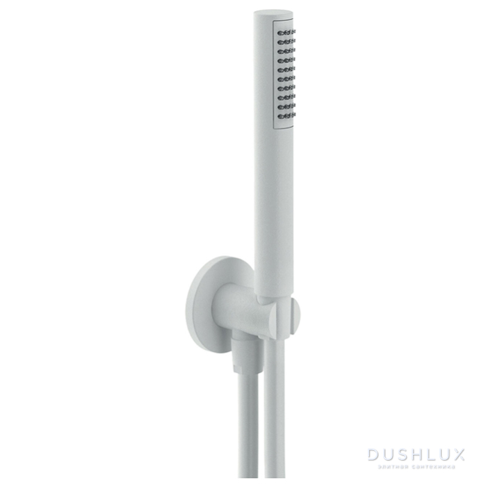 Фото Nobili Free Shower Душевой гарнитур, с ручной лейкой, шлангом и настенным держателем, цвет: белый матовый
