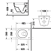 Duravit Darling New Унитаз 36x48см., подвесной, Durafix, цвет: белый