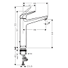 Hansgrohe Novus Смеситель для раковины 230 на 1 отв. с донным клапаном, излив 180мм, h225мм, цвет: хром