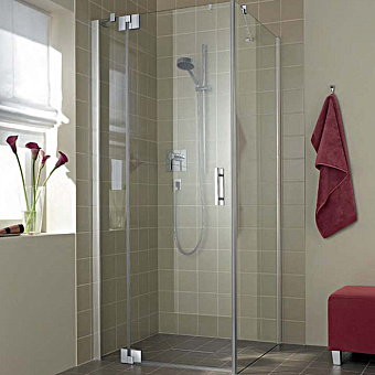 KERMI Filia XP Душевой угол 1WL+TWD 120x80x200см., серебро, прозрачное стекло с Kermiclean