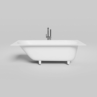 Salini Lofo Ванна 179x79.1x61см, встраиваемая, Solid Surface, без слива-перелива, с ножками, цвет: белый матовый