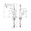 Hansgrohe Talis Select M51 Смеситель для кухни, на 1 отв однорычажный, поворотный излив 248мм, 1jet, h280мм, кнопка вкл/выкл, цвет: хром