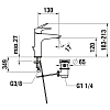 Laufen Laurin Смеситель для раковины, 1 отв., с донным клапаном, Eco+, цвет: хром