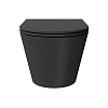 Alice Hide Round Унитаз 57х37см., подвесной, безободковый, без сиденья и крышки, цвет: чёрный матовый