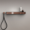 Gessi Hi-Fi Термостат для душа, с вкл. до 4 источников одновременно, с полкой из черного мат. стекла, цвет: Copper Brushed PVD
