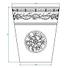 THG Marquise platinum decor Стакан керамический, настольный, декор платина, цвет белый
