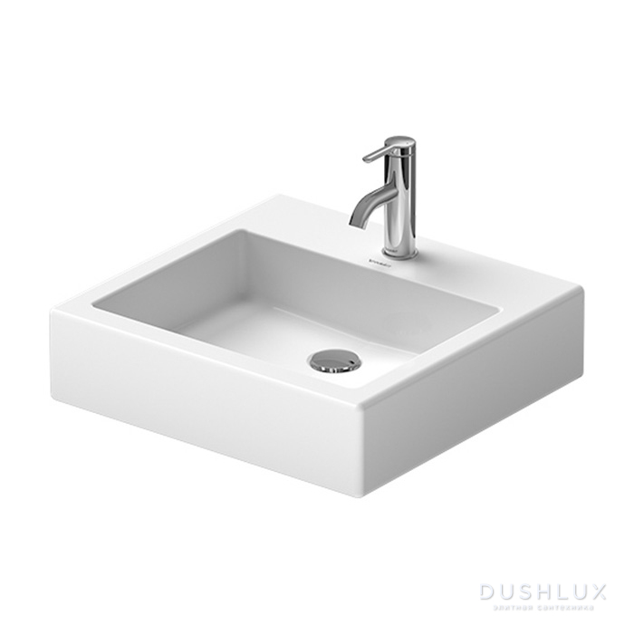 Фото Duravit Vero Раковина накладная 50x47 см, с 1 отв., без перелива, шлифованная, цвет: белый