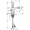 Hansgrohe Citterio Смеситель для биде, 1 отв., с донным клапаном, цвет: шлифованное золото