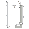 Neoinox Verto Полотенцесушитель 120x8.5см, электрический, тэн, цвет: черный матовый