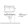 Kerasan Waldorf Раковина 100x55 см, 1 отв., керамическая, цвет: белый/хром