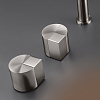 CEA Design DUET Смеситель для раковины, 3 отв., с поворотным изливом, цвет: нержавеющая сталь