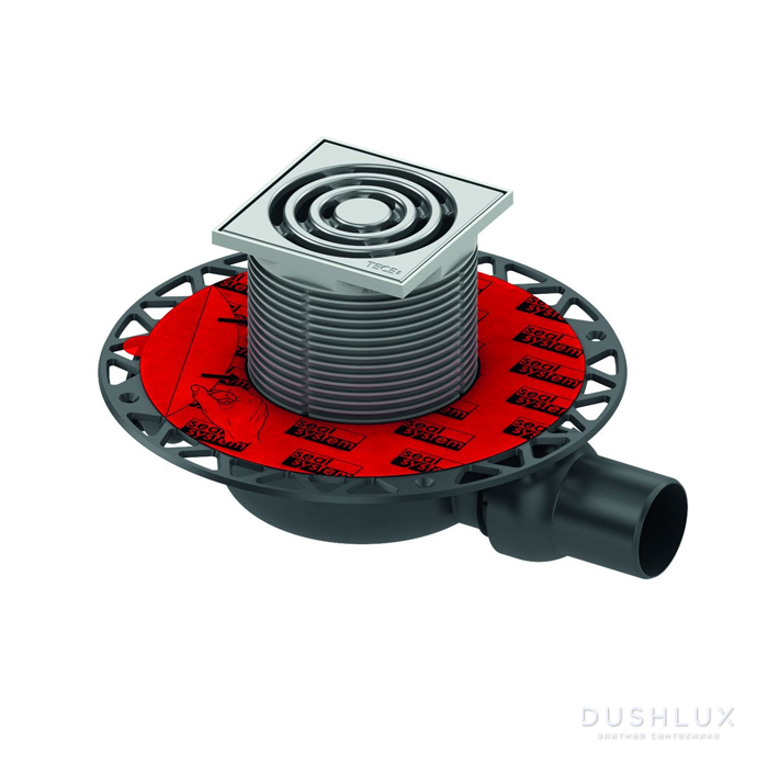 TECE Трап низкий горизонтальный с универсальным фланцем Seal System ...