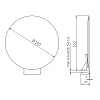 EMCO Asis Pure Зеркало косметическое, Ø120 мм., с зажимом на столешницу 5-6 мм., цвет: хром