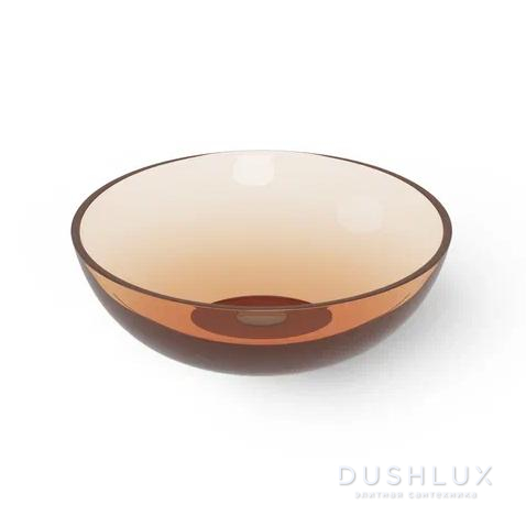 Фото Dea Design Washbasins Раковина 30x30x16см., накладная, без отв., Glasstech, прозрачная смола, цвет: Sunset R1