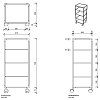 Decor Walther RW 2 Стеллаж передвижной 38x30x80см, стекло прозрачное, цвет: хром