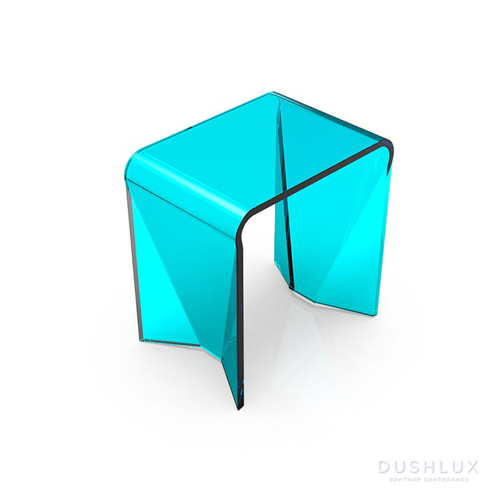 Фото Knief Solid Surface Табурет отдельностоящий, из полимерного материала, цвет: Aquamarin Blue # 100