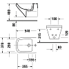 Duravit DuraStyle Биде подвесное 37x54см., 1 отв., цвет: белый