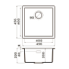 Omoikiri Yamakawa 45-U/I Кухонная мойка 45.6x20x45.6см.,встраиваемая, цвет: leningrad grey